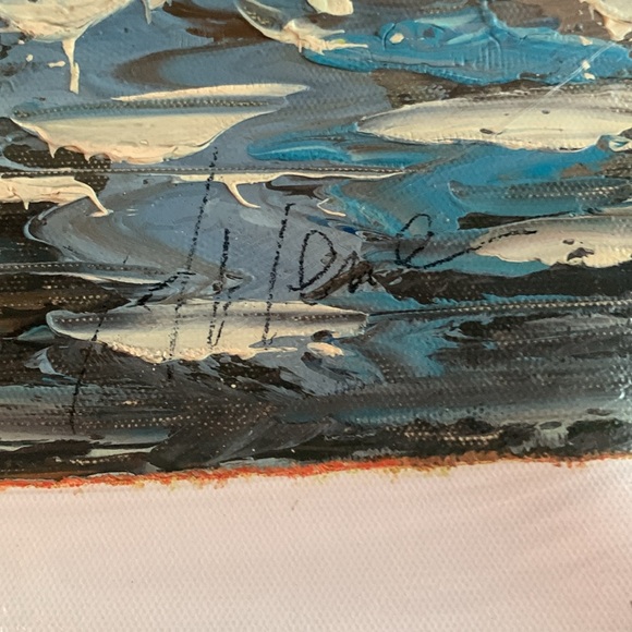 Vibrant, colorful landscape. Original oil painting. Approximately 21 1/2” x 24” - Picture 4 of 4